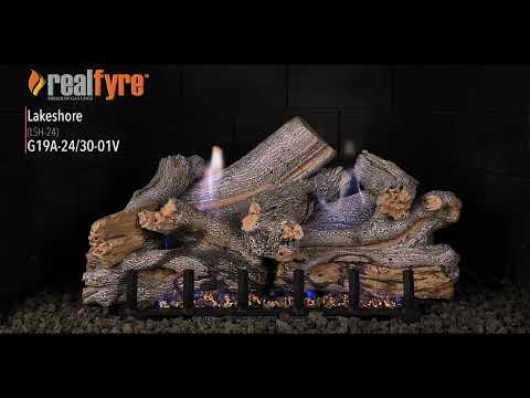 Real Fyre Lakeshore Gas Log Set with G19A Burner