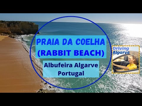 PRAIA DA COELHA Rabbit Beach and Pigs Head rock formation (Albufeira - Algarve Portugal) 3/2022 HD