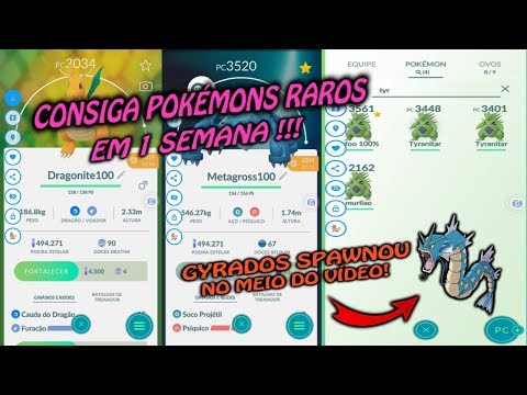 COMO OBTER POKÉMONS RAROS EM APENAS 1 SEMANA/ JEITO FÁCIL DE TER TYRANITAR/ POKEDICAS 2020