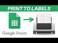 How to Print Name Tags and Labels From Google Sheets