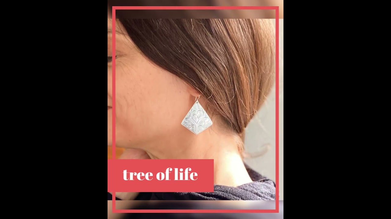 Watch video Rustic Art Nouveau silver earrings | Thank you for the beautiful tree of life earrings! Now Rustic Art Nouveau silver earrings | Thank you for the beautiful tree of life earrings!