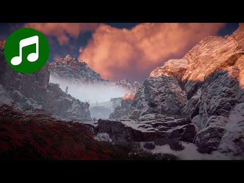 Relaxing HORIZON ZERO DAWN Ambient Music & Ambience 🎵 Snowy Mountains (HZD OST | Soundtrack)