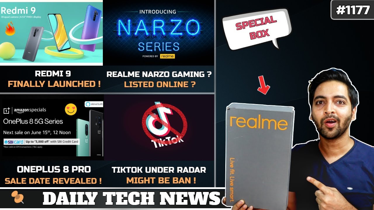 Redmi 9 Launched,Realme Narzo Gaming,Oneplus 8 Pro India Sale,Color OS Android 11 India,Tiktok Ban