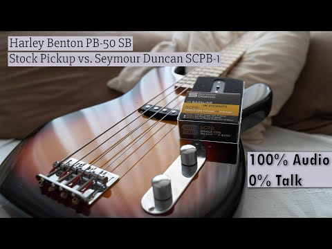 Harley Benton PB-50 SB: Stock Pickup vs. Seymour Duncan SCPB-1
