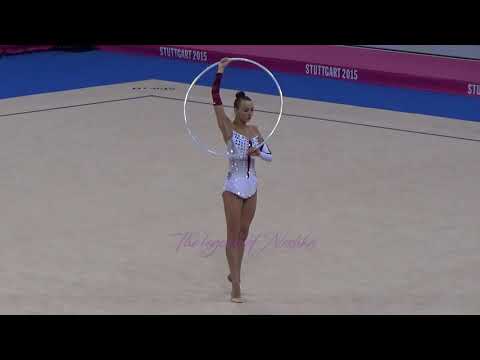 Anna RIZATDINOVA (UKR) hoop - 2015 Stuttgart worlds Qualifs