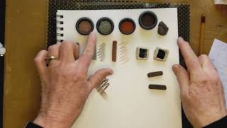 Handmade pastel pigment sticks: foraged clay and carbon black