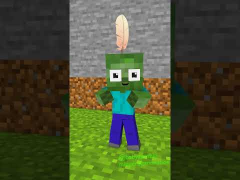 Baby Zombie Minecraft Animation - Minecraft chicken dance-funny video  -monster school #minecraft  #shorts #minecraftanimation