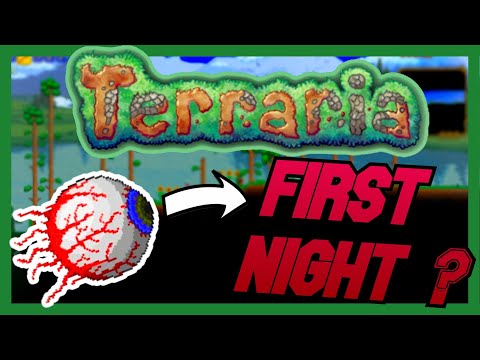 I Beat the Eye Of Cthulhu On the First Night !! Terraria Journeys End
