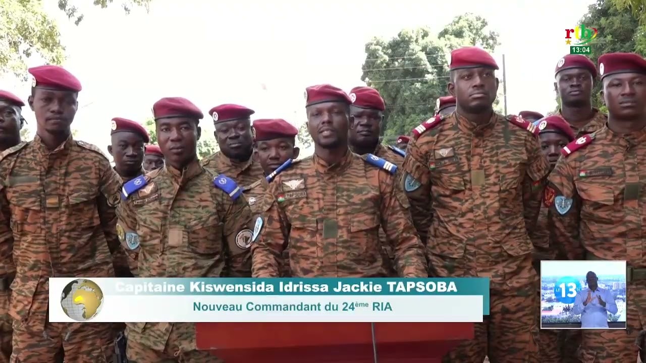 Le Capitaine Kiswendsida Idrissa Jackie Tapsoba prend désormais les commandements au 24e RIA