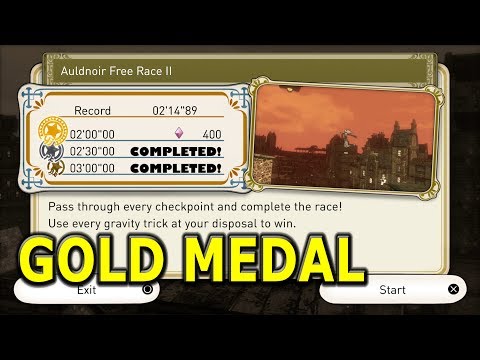 Gravity Rush Remastered - Auldnoir Free Race II Gold Medal! HQ