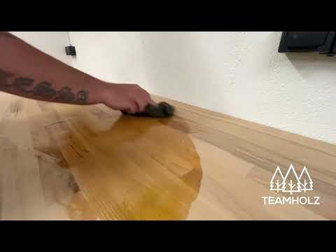 Arbeitsplatte aus Buche ölen