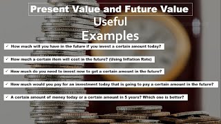 FUTURE VALUE (FV) AND PRESENT VALUE (PV) - Five Useful Examples