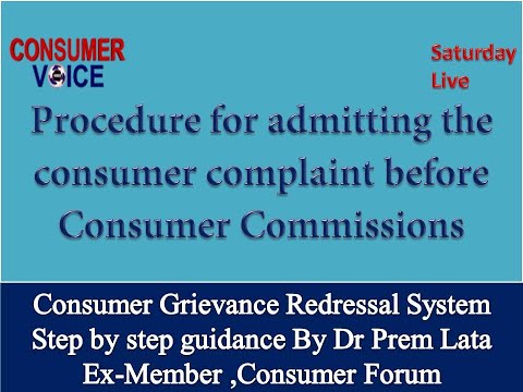 Procedure for admitting the consumer complaint before Consumer Commissions