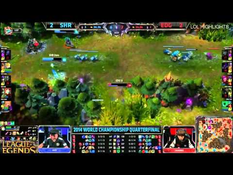 LoL Highlights-  SHR vs EDG Game 5 Quarter final   LoL World Championship 2014 Royal Club