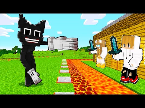 Cartoon Cat vs Security House - Minecraft