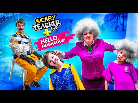 СЕМЕЙКА ЗЛОДЕЕВ! КАЖДАЯ СЕМЬЯ ТАКАЯ! Стали родителями Привет Сосед и СТРАШНАЯ УЧИЛКА 3D!