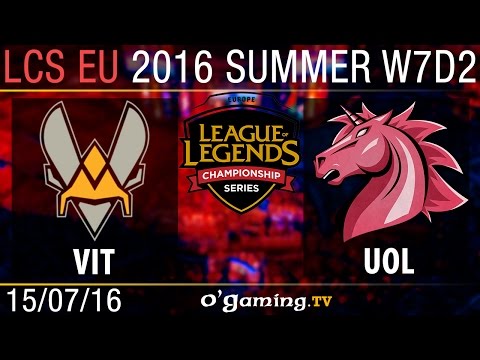 Vitality vs Unicorns of Love - LCS EU Summer Split 2016 - W7D2