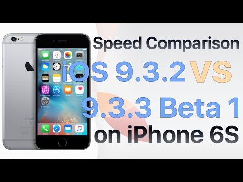 iPhone 6S : iOS 9.3.2 vs iOS 9.3.3 Beta 1 / Public Beta 1 (13G12)  Speed Test
