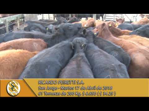 17-04-18 Venta de Hembras - Ricardo Peiretti S.A. - San Jorge.