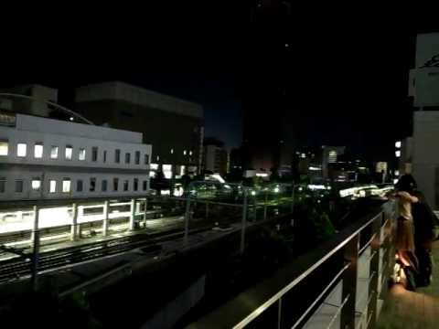 Trains on South Side of Shinjuku Station - (110927-2128)