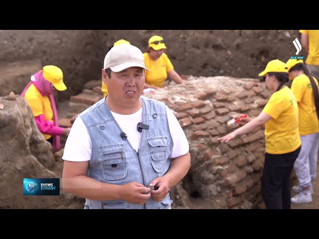 Сарайшык шаарынан байыркы күмбөздүн бөлүгү табылды