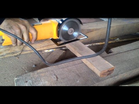 Angle grinder as a wood cutter