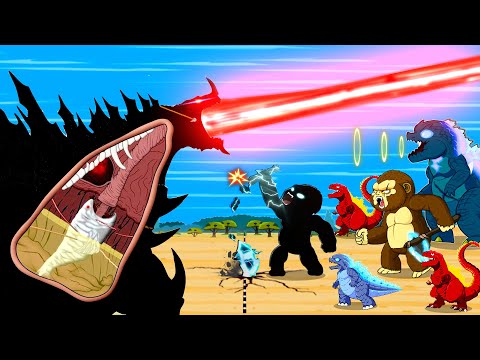 Rescue All Family GODZILLA & KONG vs Legendary Sea Monsters: Size Comparison | Godzilla Cartoon
