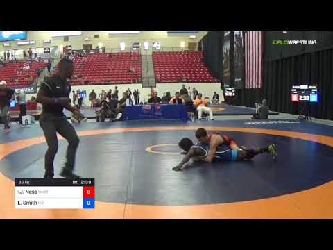 2018 Marine Corps US Open/Senior Men's Freestyle 65 Con 8 #1 - Jayson Ness (MNST) Vs. Logan Smith