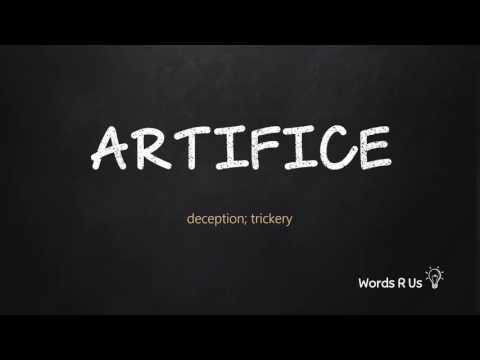 How to Pronounce ARTIFICE in American English