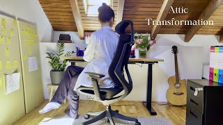 Transforming the Attic of My 100-Year-Old House into a Cozy Office (Flexispot E7 Review)