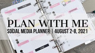 Plan with Me | Social Media Planner | August 2-8, 2021 #planwithme #personalrings