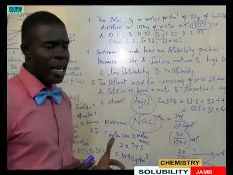 (CHEMISTRY FOR JAMB STUDENTS PART 2) Lesson 18