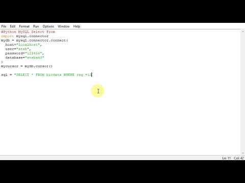 Python Mysql Select From Where
