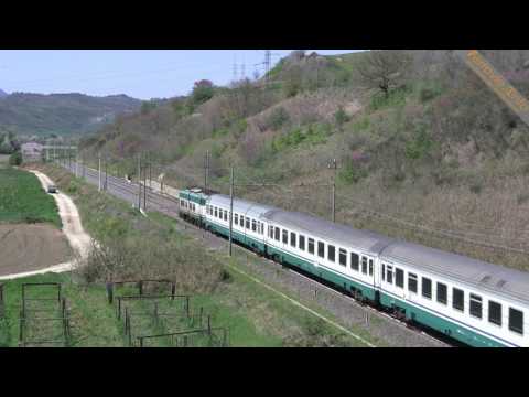 E.656.046 with empty coaches to Chiusi running in Fara Sabina