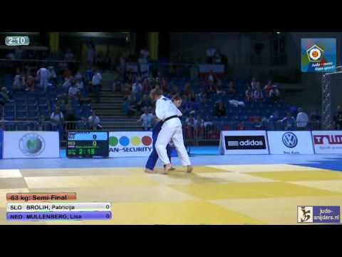 Judo 2013 European Championships U18 Tallinn: Brolih (SLO) - Mullenberg (NED) [-63kg] semi-final