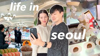 Week in our life 🇰🇷 Seoul's dessert paradise 🍰 Working at home, daiso shopping, snow | Korea vlog