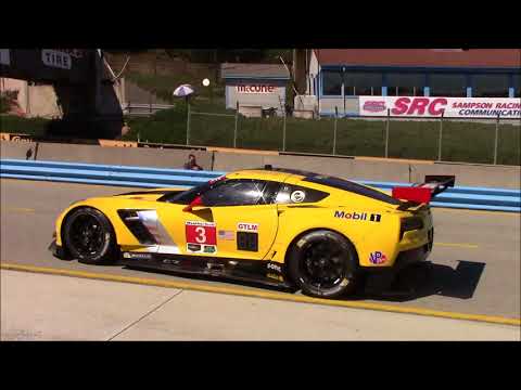 Corvette C7Rs departing pit lane - Laguna Seca