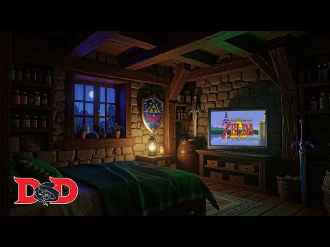 Zelda: A Link to the Past Ambience | Cozy Bedroom with Rain & Thunderstorm