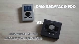 Video thumbnail for RME Babyface Pro vs. UAD Apollo Twin MKII Duo by Nikita Demchenko