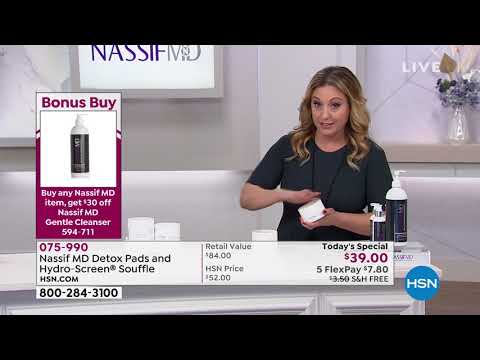 Nassif MD Detox Pads and HydroScreen Face   Body Souffle