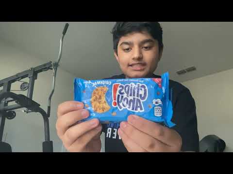Trying the chips ahoy chocolate chip cookies