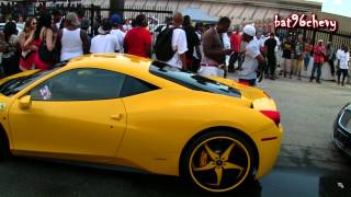 Gucci Mane in his YELLOW Ferrari 458 on FORGIATOS @ Stunt Fest 2012 - 1080p HD
