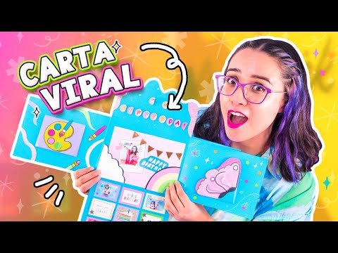 TARJETA DE CUMPLEAÑOS VIRAL EN TIK TOK 🥳 🎁💜 ✄ Craftingeek