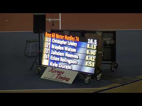 Boys 60m Hurdles Prelim Heat 2 7A AHSAA Indoor State Championships 2025 Alabama High School Track