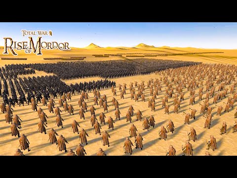 Rise Of Mordor -  30000 Dol Guldur Troops Invasion Vs 12000 Elves Troops - LOTR  Cinematic Battle