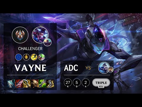 Vayne ADC vs Ashe - EUW Challenger Patch 11.24b