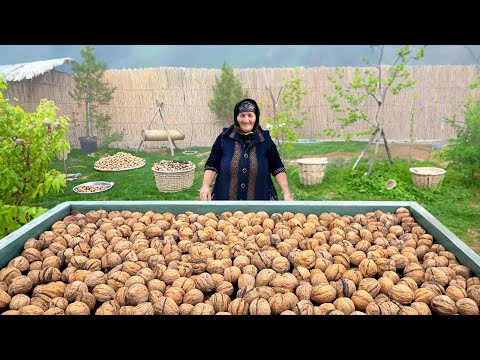 10000 Walnuts! Making Lots of Delicious Walnut Jam in the Village!
