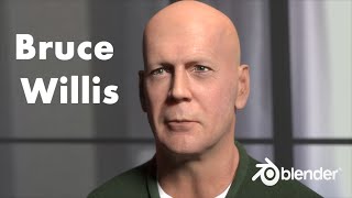 Bruce Willis timelapse, made with Blender
