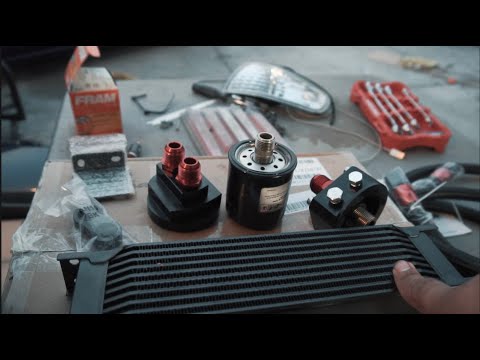Oil cooler and Relocation install on SR20DET 240sx (MAXPEEDINGRODS)