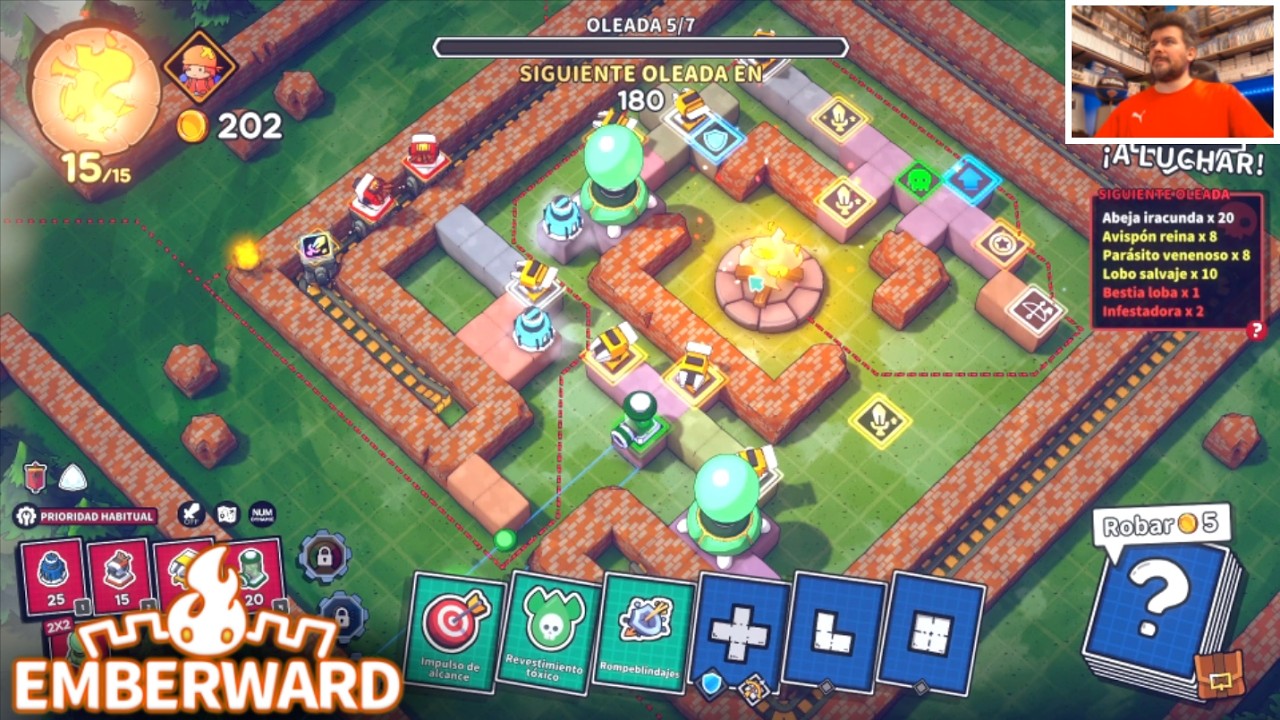 EMBERWARD, una gran mezcla de TETRIS y TOWER DEFENSE 🚀 Gameplay en Español (PC Steam)